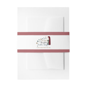Elegant Falling Stars, Baby shower Uitnodigingen Wikkel