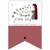 Elegant Falling Stars, Baby shower van meisjes Vlaggetjes (Tweede vlag)