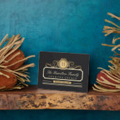 Elegant Familie Huis Goud Fotoplaat (Zijkant)