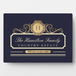 Elegant Familie Huis Goud Marine Fotoplaat