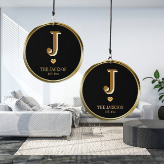 Elegant Familie Monogram Goud Windgong