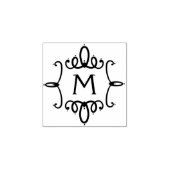 Elegant familie monogram rubberstempel (Afrduk)