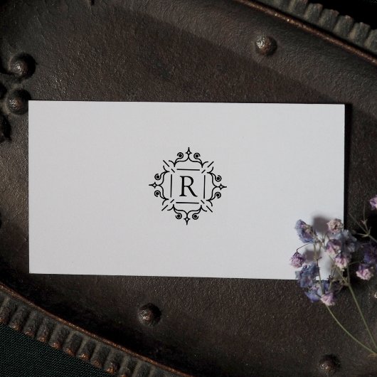 Elegant familie monogram, rubberstempel