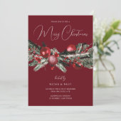 Elegant Familie of Kantoor kerstfeestdag Kaart (Staand voorkant)