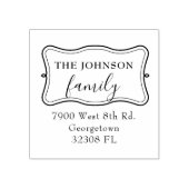 Elegant Familie Retouradres op maat Rubberstempel (Afrduk)