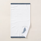 Elegant Familienaam Merry Kerstboom Blauw Bad Handdoek (Handdoek)