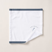 Elegant Familienaam Merry Kerstboom Blauw Bad Handdoek (Wasdoekje)