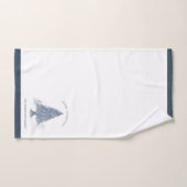 Elegant Familienaam Merry Kerstboom Blauw Bad Handdoek (Handdoek)