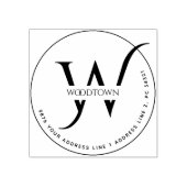 Elegant familienaam retouradres rubberstempel (Afrduk)