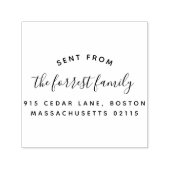 Elegant familienaam verzonden van terugkeeradres zelfinktende stempel (Design)