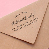 Elegant familienaam verzonden van terugkeeradres  zelfinktende stempel