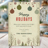 Elegant Family Christmas Photo Card Kaart