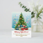 Elegant Family Holiday Present I Christmas Tree Feestdagenkaart (Staand voorkant)