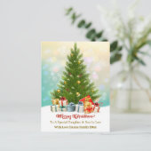 Elegant Family Holiday Present I Christmas Tree Feestdagenkaart (Staand voorkant)