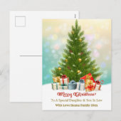 Elegant Family Holiday Present I Christmas Tree Feestdagenkaart (Voorkant / Achterkant)