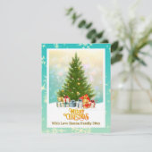 Elegant Family Holiday Present I Christmas Tree Feestdagenkaart (Staand voorkant)