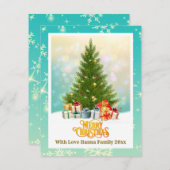 Elegant Family Holiday Present I Christmas Tree Feestdagenkaart (Voorkant / Achterkant)