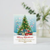 Elegant Family Holiday Present I Christmas Tree Feestdagenkaart (Staand voorkant)
