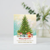 Elegant Family Holiday Present I Christmas Tree Feestdagenkaart (Staand voorkant)
