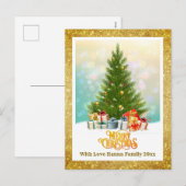 Elegant Family Holiday Present I Christmas Tree Feestdagenkaart (Voorkant / Achterkant)