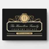 Elegant Family Home Gold Black Fotoplaat (voorkant)