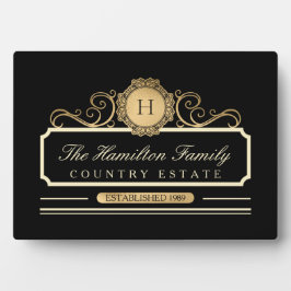 Elegant Family Home Gold Black Fotoplaat