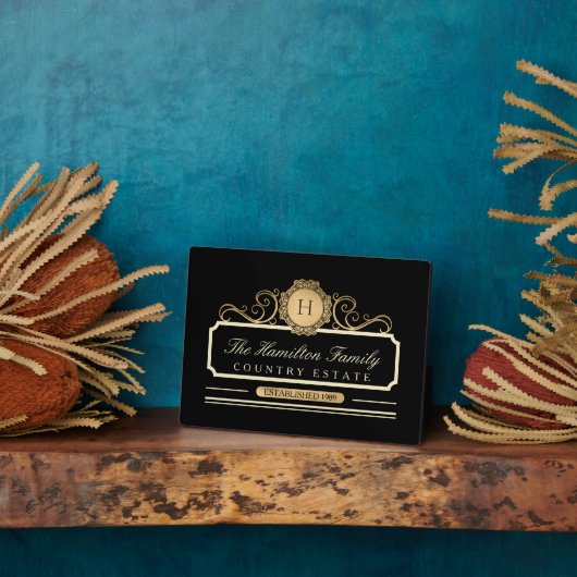 Elegant Family Home Gold Black Fotoplaat (Zijkant)