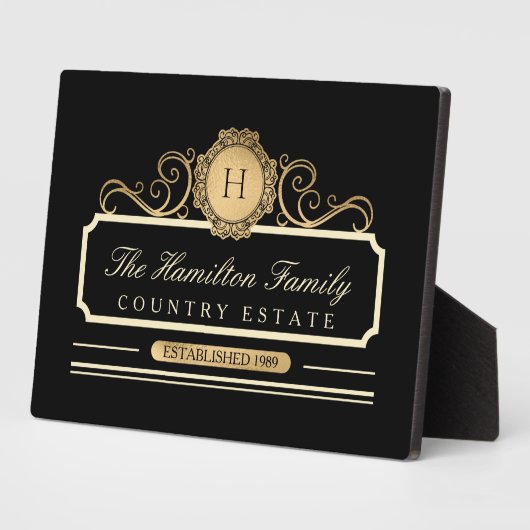 Elegant Family Home Gold Black Fotoplaat (Zijkant)