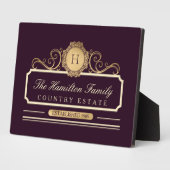 Elegant Family Home Gold Burgundy Plum Fotoplaat (Zijkant)