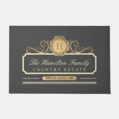 Elegant Family Home Gold Grey Doormat Deurmat (Voorkant)