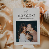 Elegant Family Photo and Name | PRETTIGE FEESTDAGE Feestdagenkaart
