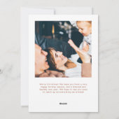 Elegant Family Photo and Name | PRETTIGE FEESTDAGE Feestdagenkaart (Achterkant)