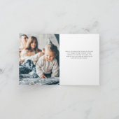 Elegant Family Photo and Name | Warmgewas Feestdagen Kaart (Binnen)