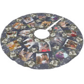 Elegant Family Photo Collage Winter Garden Floral Kerstboom Rok (Gekanteld)
