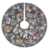 Elegant Family Photo Collage Winter Garden Floral Kerstboom Rok (Voorkant)