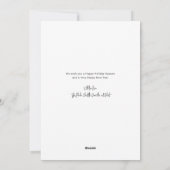 Elegant Family Photo Kerstkalligrafie Feestdagenkaart (Achterkant)