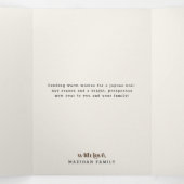 Elegant Family Photo Portrait Collage Christmas Drieluik Aankondiging (Binnenkant midden)