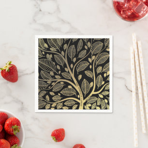 Elegant Family Reunion Black Gold Ancestry Servet