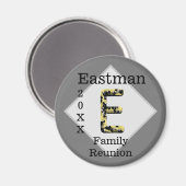Elegant Family Reunion Keepomwille Letter E Monogr Magneet (Voorkant / Achterkant)