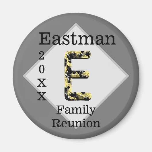 Elegant Family Reunion Keepomwille Letter E Monogr Magneet (Voorkant)