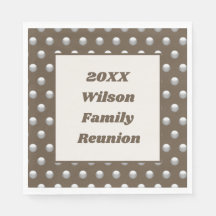 Elegant Family Reunion Silver Polka Dot Pattern