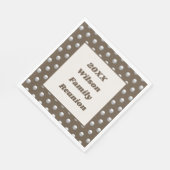 Elegant Family Reunion Silver Polka Dot Pattern Servet (Hoek)