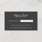 Elegant Fancy de Stijllijst van het Haar van het M Visitekaartje (Achterkant)