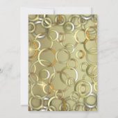 Elegant Fancy Glam Faux Gold Birthday Party Kaart (Achterkant)