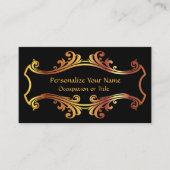Elegant Fancy Gold Black sierental Design Visitekaartje (Voorkant)