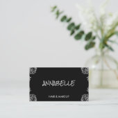 Elegant Fancy hoeken Black Grey Professional Visitekaartje (Staand voorkant)