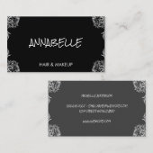 Elegant Fancy hoeken Black Grey Professional Visitekaartje (Voorkant / Achterkant)