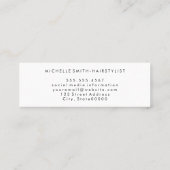 Elegant Fancy lettertype Mini Visitekaartje (Achterkant)