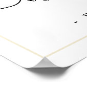 Elegant Fancy Manuscript Waterverf Greenery Weddin Poster (Hoek)