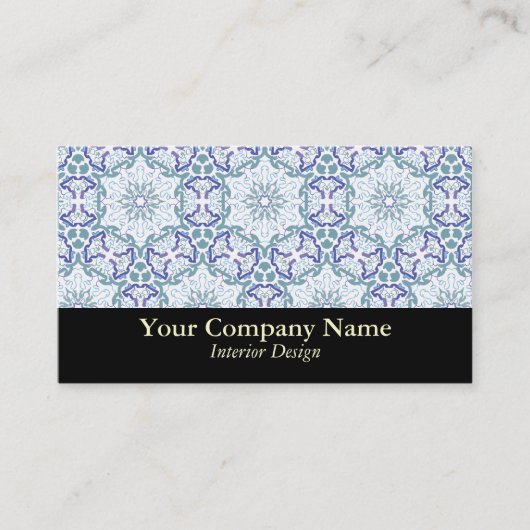 Elegant Fancy Patroon Aangepaste Visitekaartjes (Voorkant)